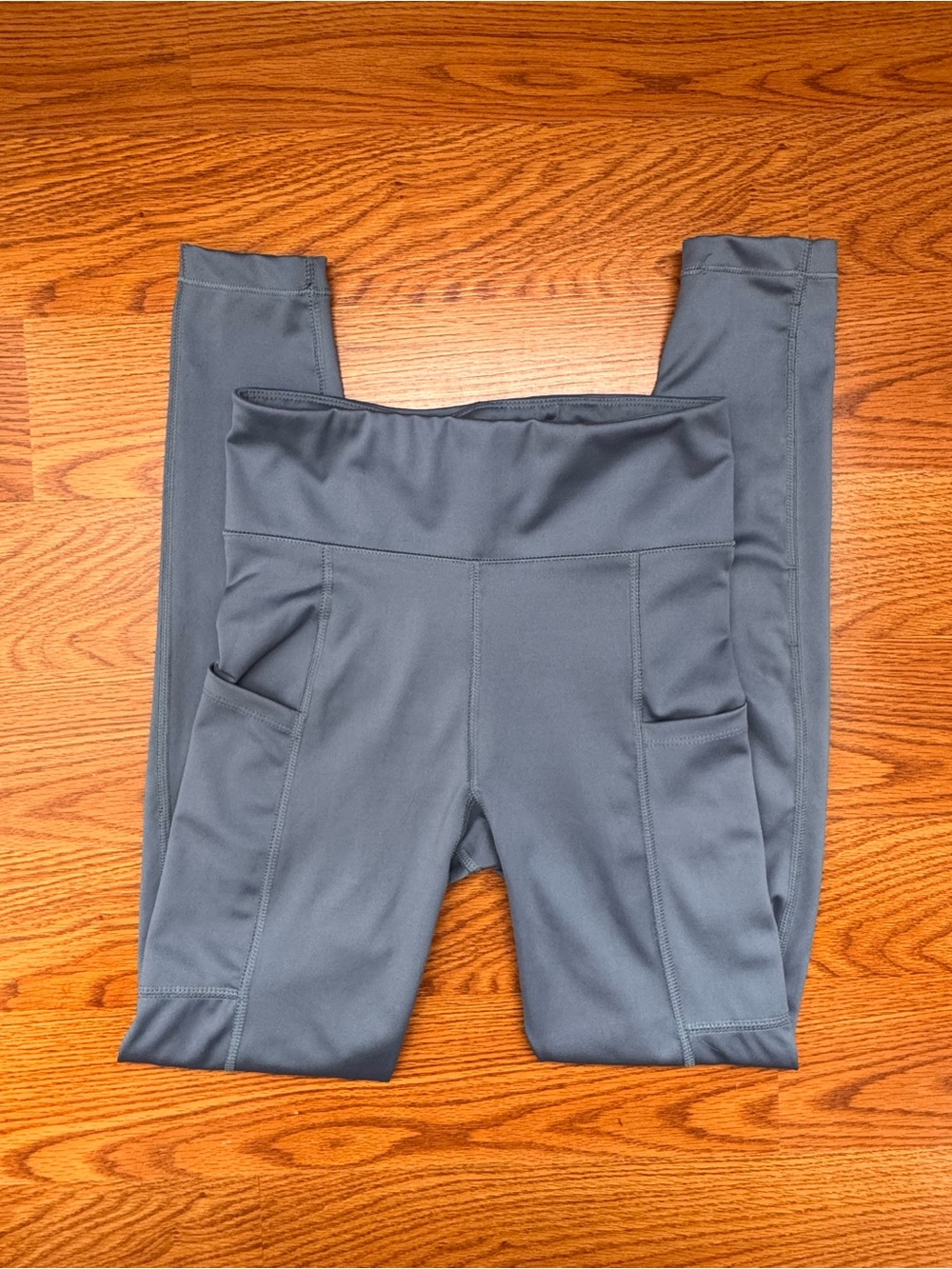 Aeropostale Girls Gray High-Waist Pocket Leggings